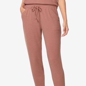 Tommy John Waffle Knit Jogger Lounge Pants Dusty Rose Pink Women's L Size Large